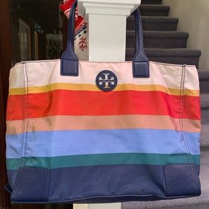 - Colorful  Striped Tory Burch tote 👜 bag
